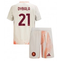 AS Roma Paulo Dybala #21 Replika babykläder Bortaställ Barn 2024-25 Kortärmad (+ korta byxor)